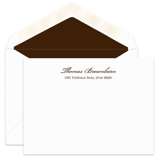 Elegant Petite Flat Correspondence Cards  - Raised Ink